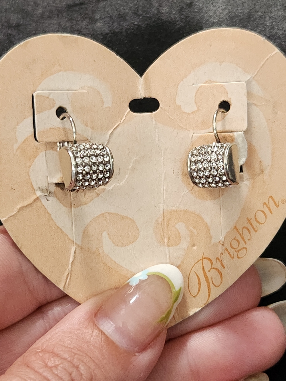 Brighton Silver Crystal Pavé Mini Hoop Earrings